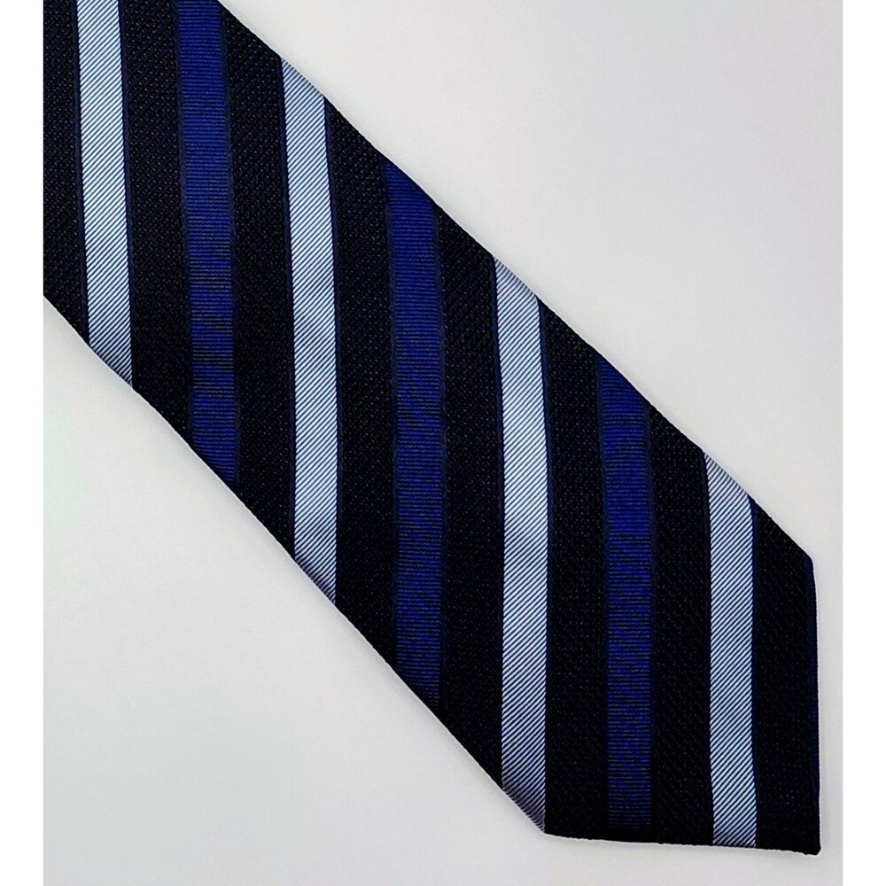 Canali 100% Silk Repp Striped Men's Neck Tie Made in Italy Ivy Corporate 3.75"